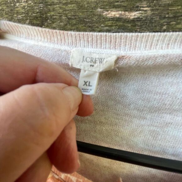 J.Crew size XL 100% cotton looped ruffle cardigan sweater. - Picture 5 of 5